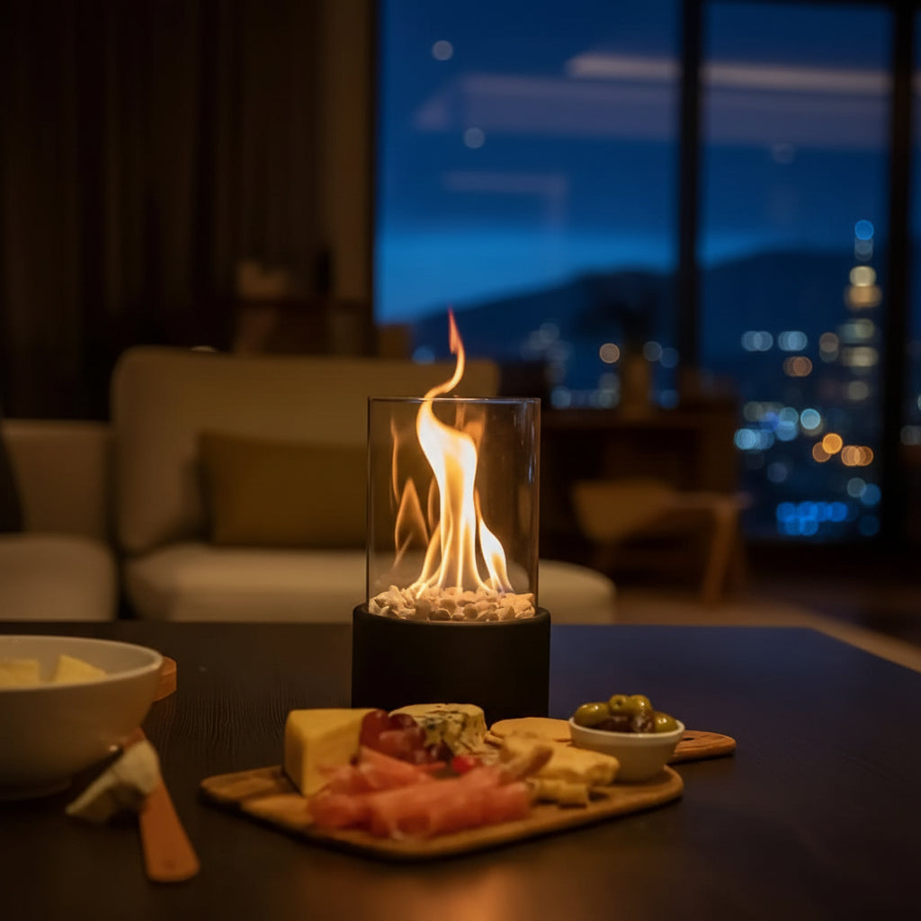 Table Fireplace with Bioethanol Burner