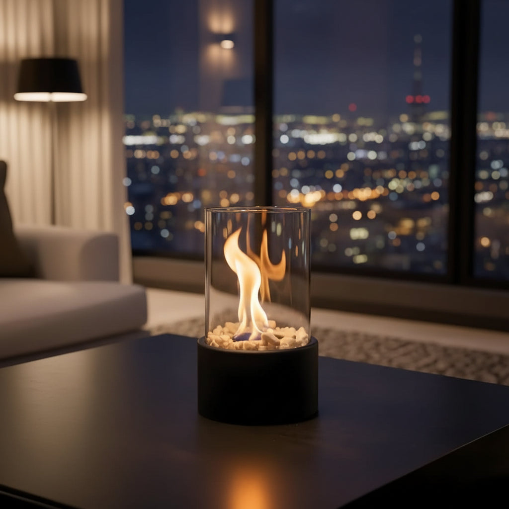 Table Fireplace with Bioethanol Burner