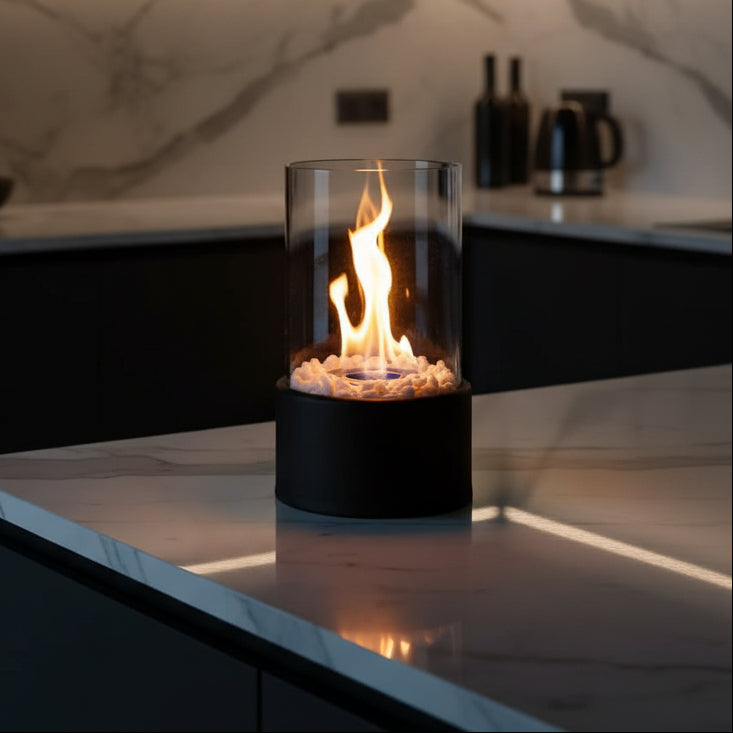 Table Fireplace with Bioethanol Burner