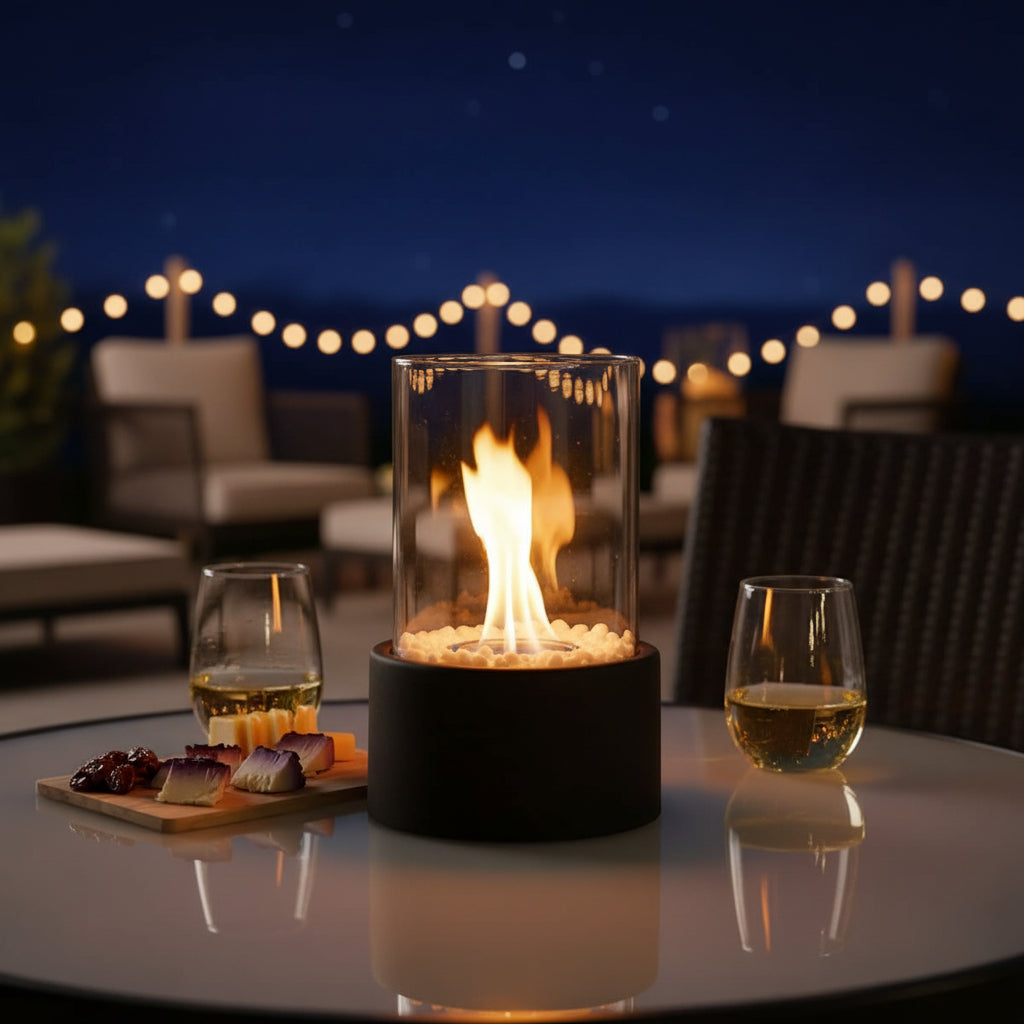 Table Fireplace with Bioethanol Burner
