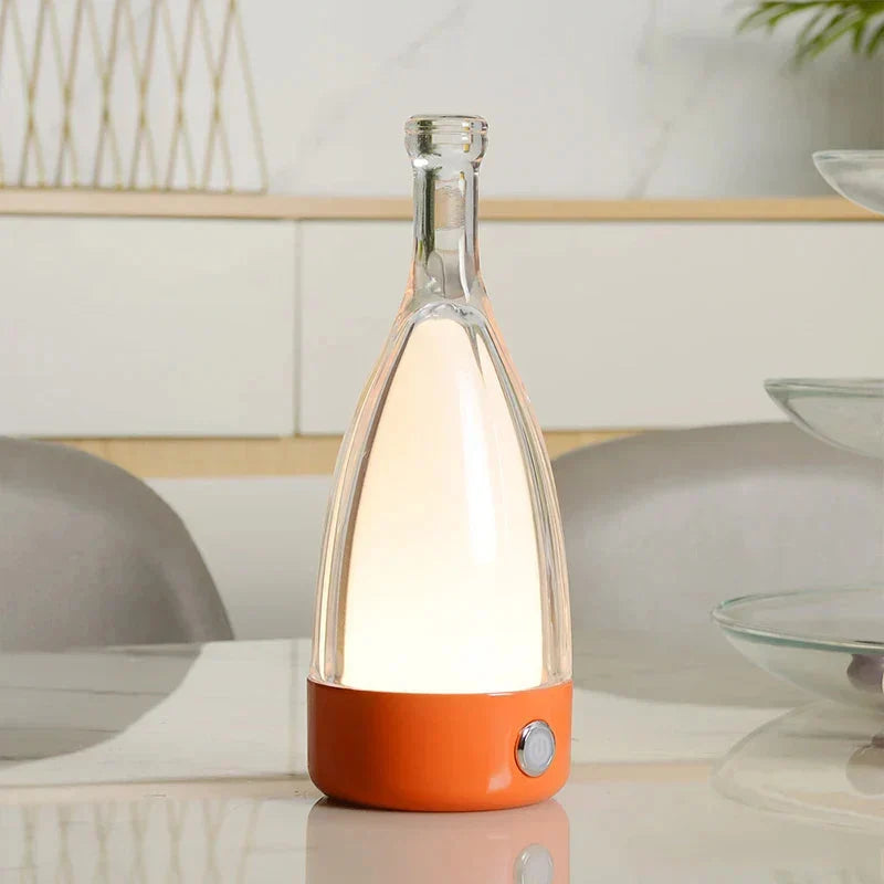Table Lamp | Bottle-Shaped Base & Cylindrical Top