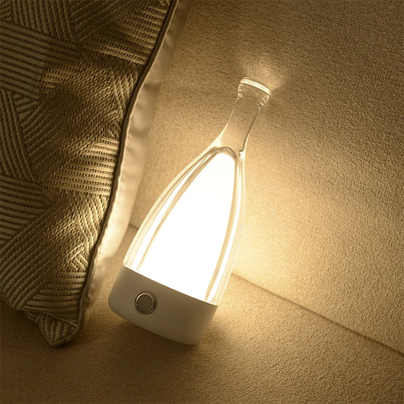 Table Lamp | Bottle-Shaped Base & Cylindrical Top
