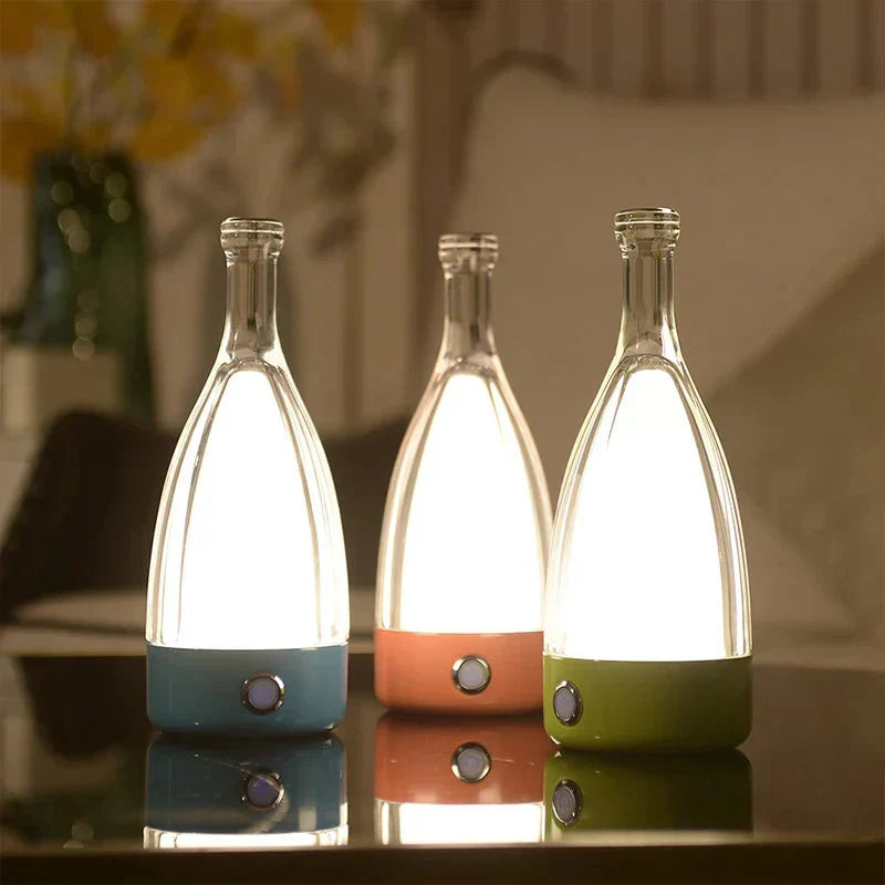Table Lamp | Bottle-Shaped Base & Cylindrical Top