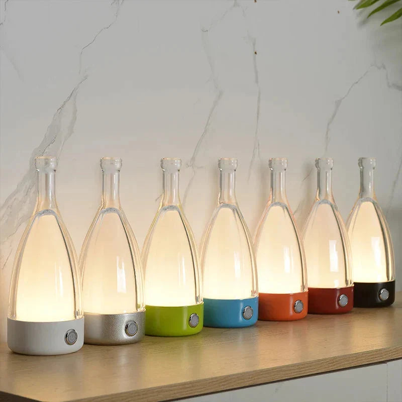 Table Lamp | Bottle-Shaped Base & Cylindrical Top