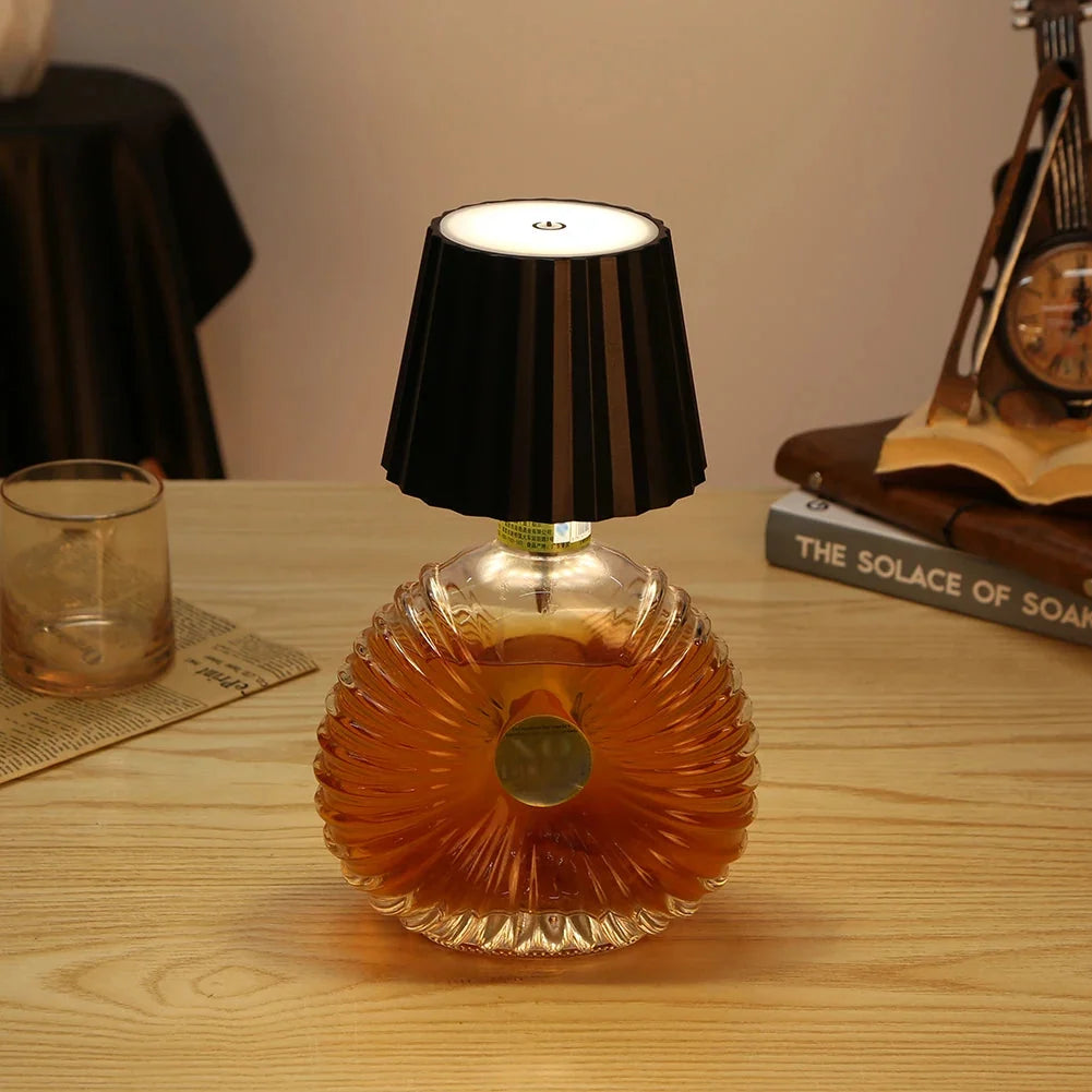 Table Lamp | Bottle-Top Touch-Dimmable & USB-C Rechargeable