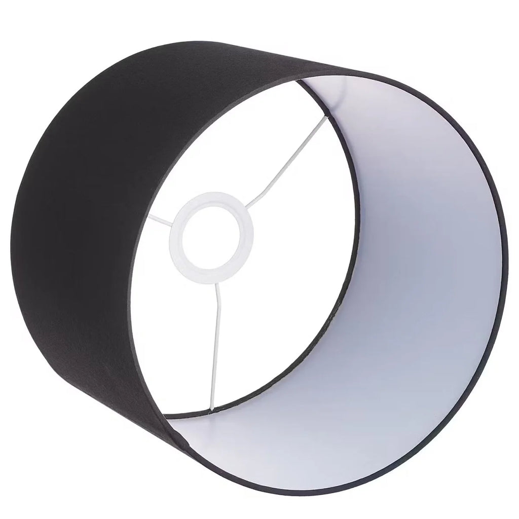 Table Lamp | Curved Ceramic Base & Fabric Shade