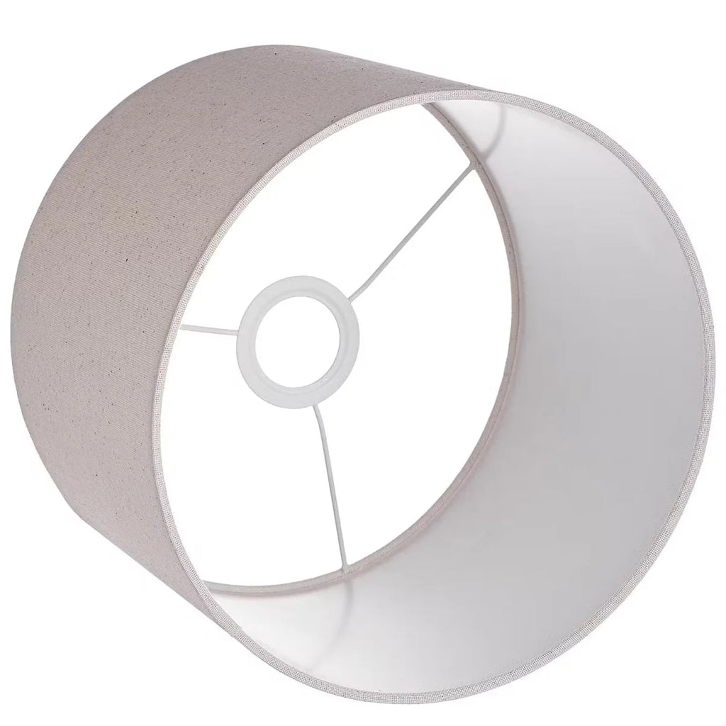 Table Lamp | Curved Ceramic Base & Fabric Shade