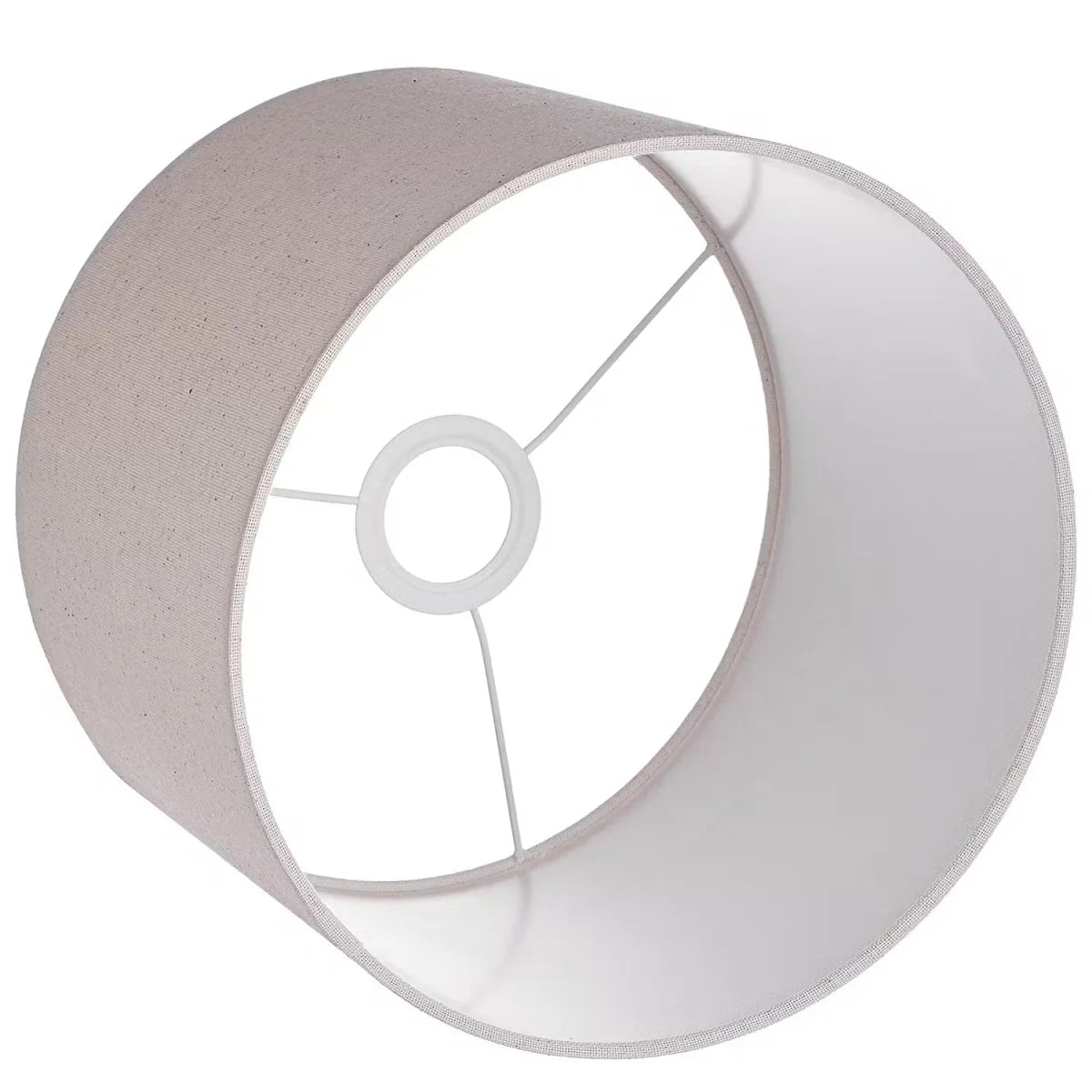 Table Lamp | Curved Ceramic Base & Fabric Shade