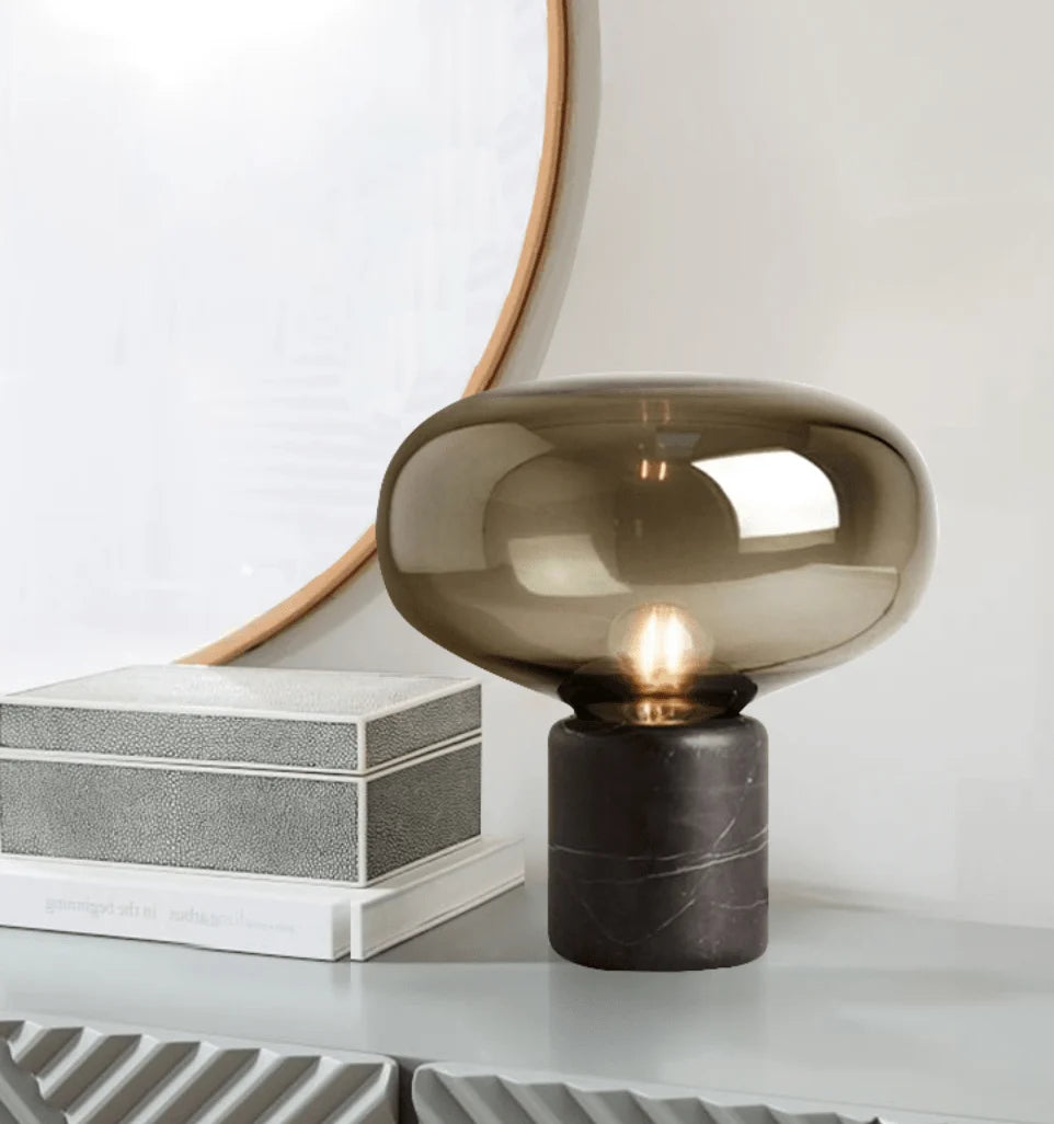 Table Lamp | Cut Glass Shade & Dimmable | 24 x 23 cm