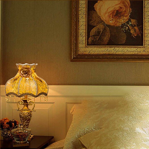 Table Lamp | Fabric Shade & Industrial Style | 52 Cm tall