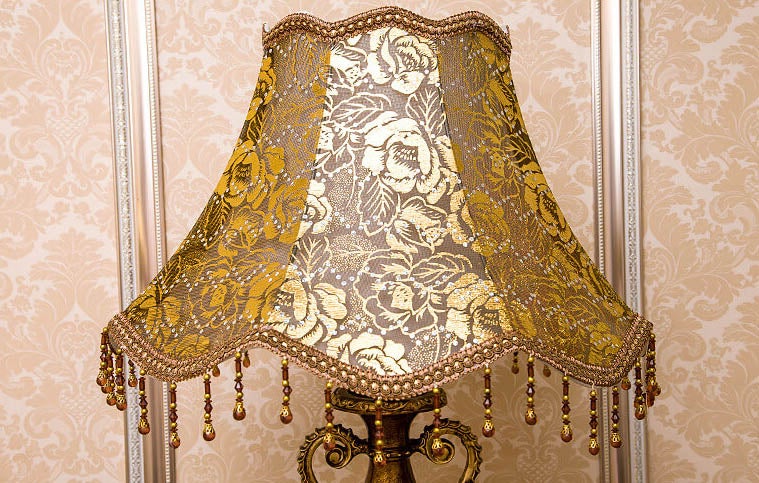 Table Lamp | Fabric Shade & Industrial Style | 52 Cm tall