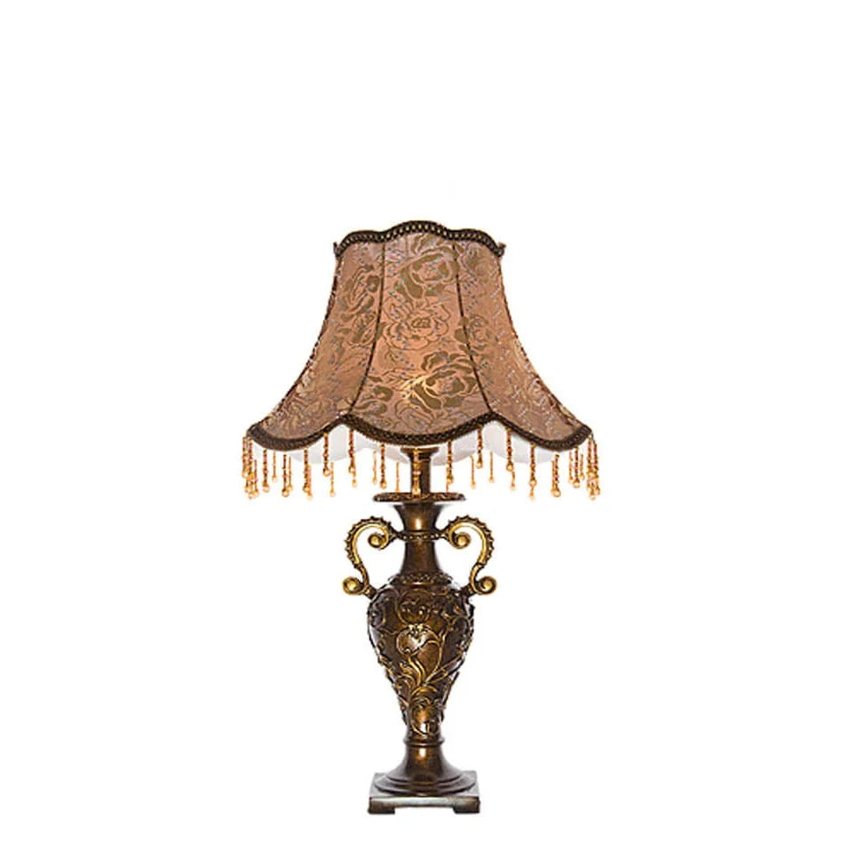 Table Lamp | Fabric Shade & Industrial Style | 52 Cm tall