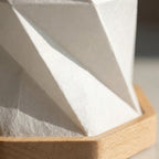 Table Lamp | Faceted Geometric Shade & USB Rechargeable
