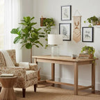Table Lamp | Glass Base & Linen Shade