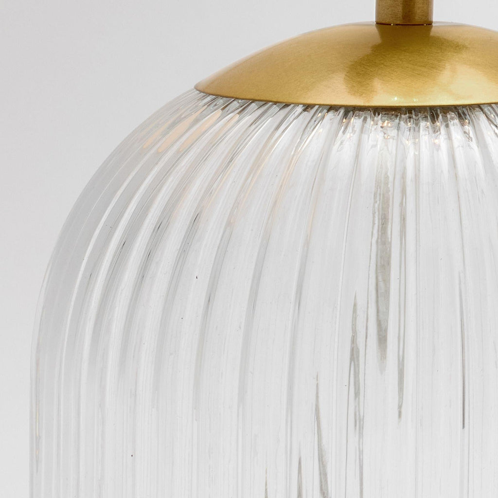 Table Lamp | Glass Base & Linen Shade