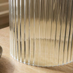 Table Lamp | Glass Base & Linen Shade