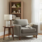 Table Lamp | Glass Base & Linen Shade