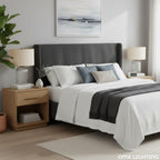 Table Lamp | Glass Base & Linen Shade