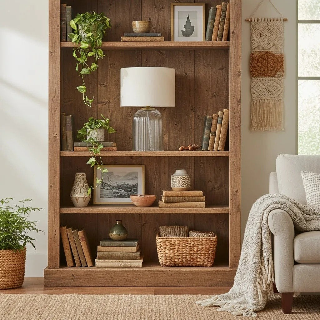 Table Lamp | Glass Base & Linen Shade