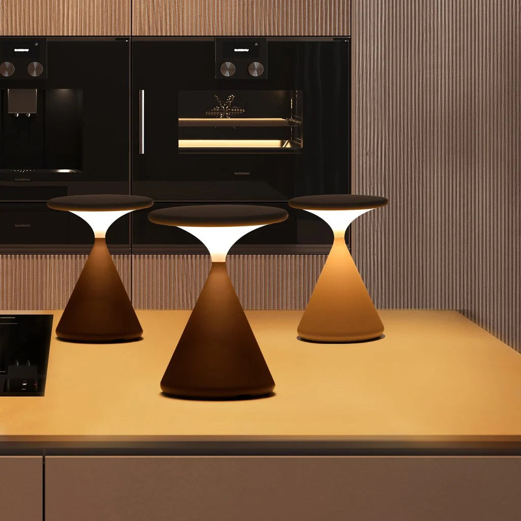 Table Lamp | Hourglass Design & Cordless Rechargeable
