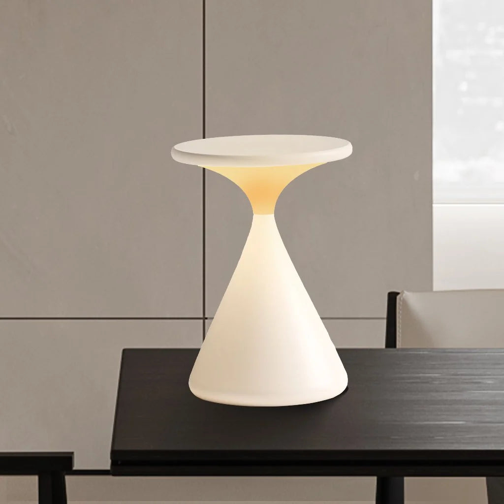Table Lamp | Hourglass Design & Cordless Rechargeable