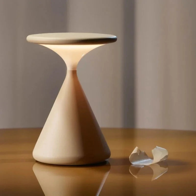 Table Lamp | Hourglass Design & Cordless Rechargeable