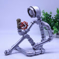 Table Lamp | Industrial Iron Pipe Human Silhouette & USB Rechargeable