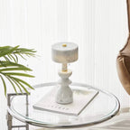 Table Lamp | Marble Shade & USB-Powered LED