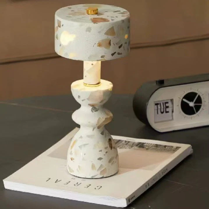 Table Lamp | Marble Shade & USB-Powered LED