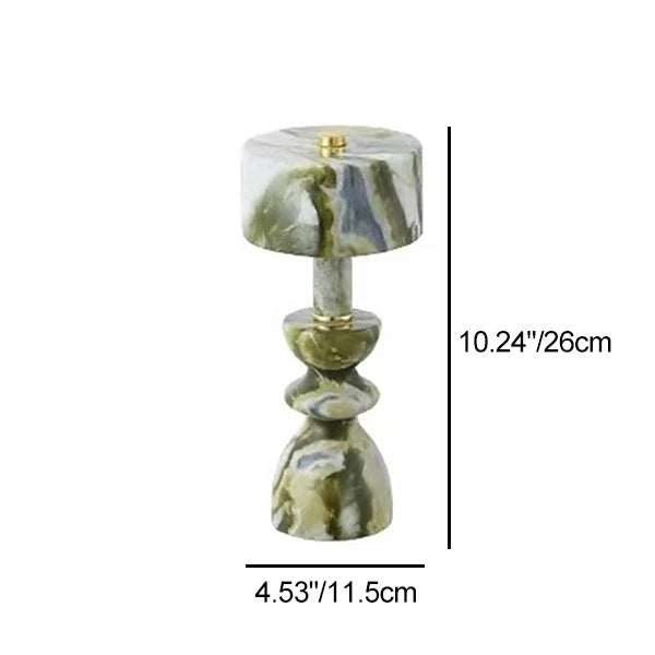Table Lamp | Marble Shade & USB-Powered LED