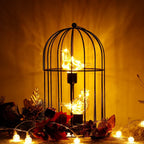 Table Lamp | Metal Birdcage Frame & Battery Operated
