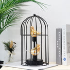 Table Lamp | Metal Birdcage Frame & Battery Operated