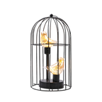 Table Lamp | Metal Birdcage Frame & Battery Operated