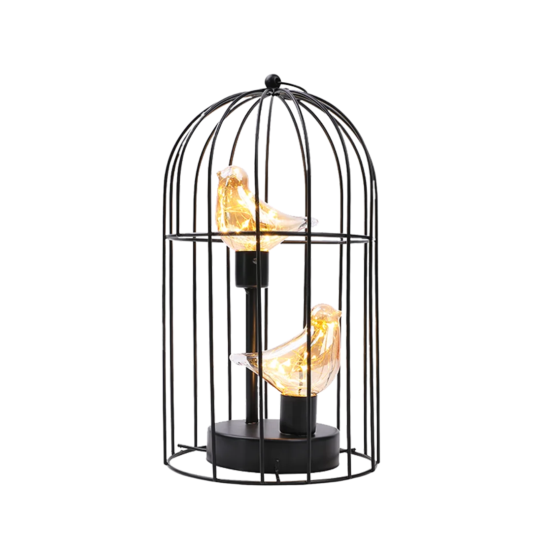 Table Lamp | Metal Birdcage Frame & Battery Operated