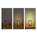 Table Lamp | Minimalist Rectangular Wood & Integrated LED USB-Powered