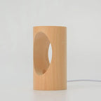 Table Lamp | Minimalist Rectangular Wood & Integrated LED USB-Powered