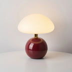 Table Lamp | Mushroom Dome Shade & Round Ball Base | Multiple Colours