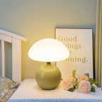 Table Lamp | Mushroom Dome Shade & Round Ball Base | Multiple Colours