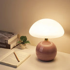Table Lamp | Mushroom Dome Shade & Round Ball Base | Multiple Colours