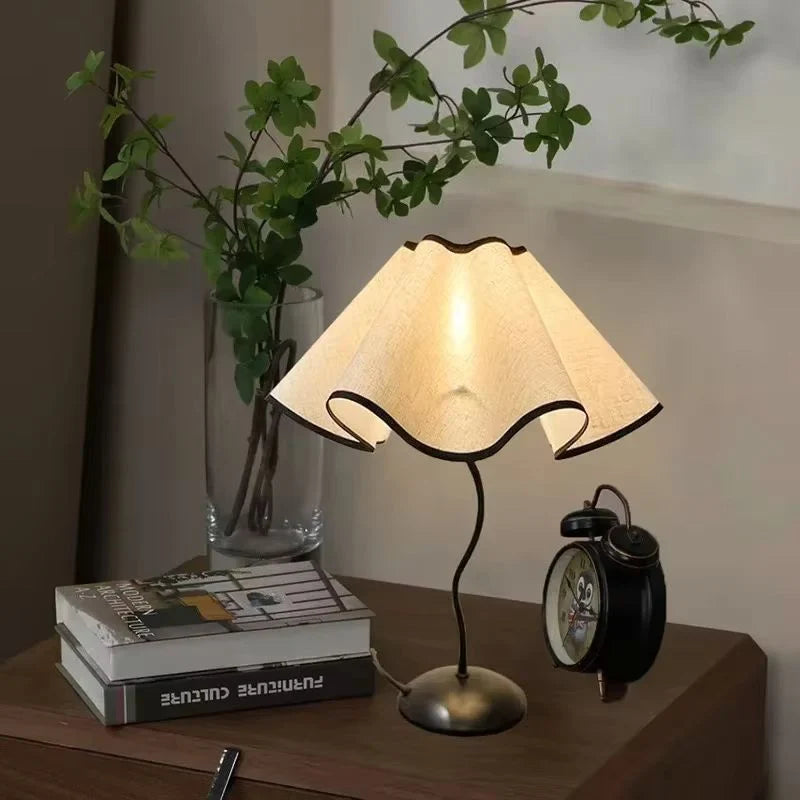 Table Lamp | Mushroom-Shaped LED & Iron Base