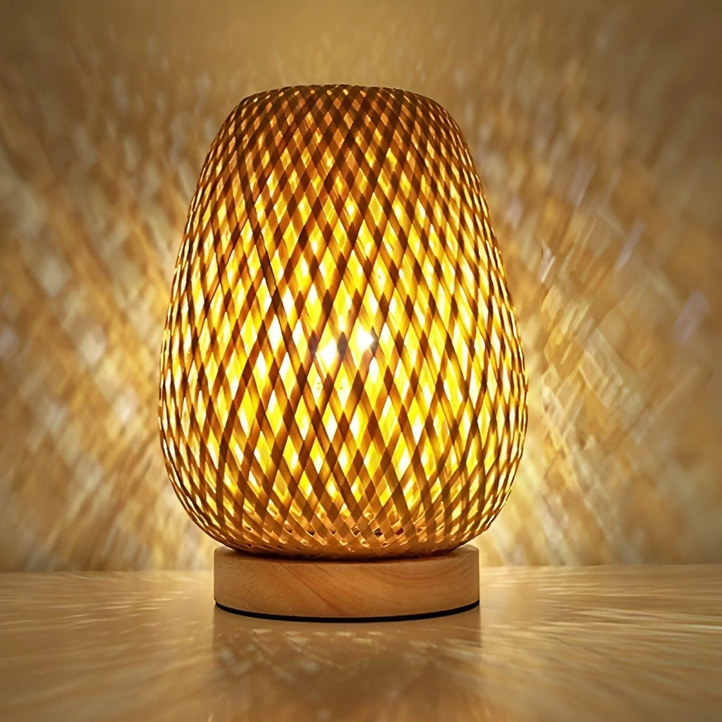 Table Lamp | Natural Bamboo, USB-Powered & Energy-Efficient