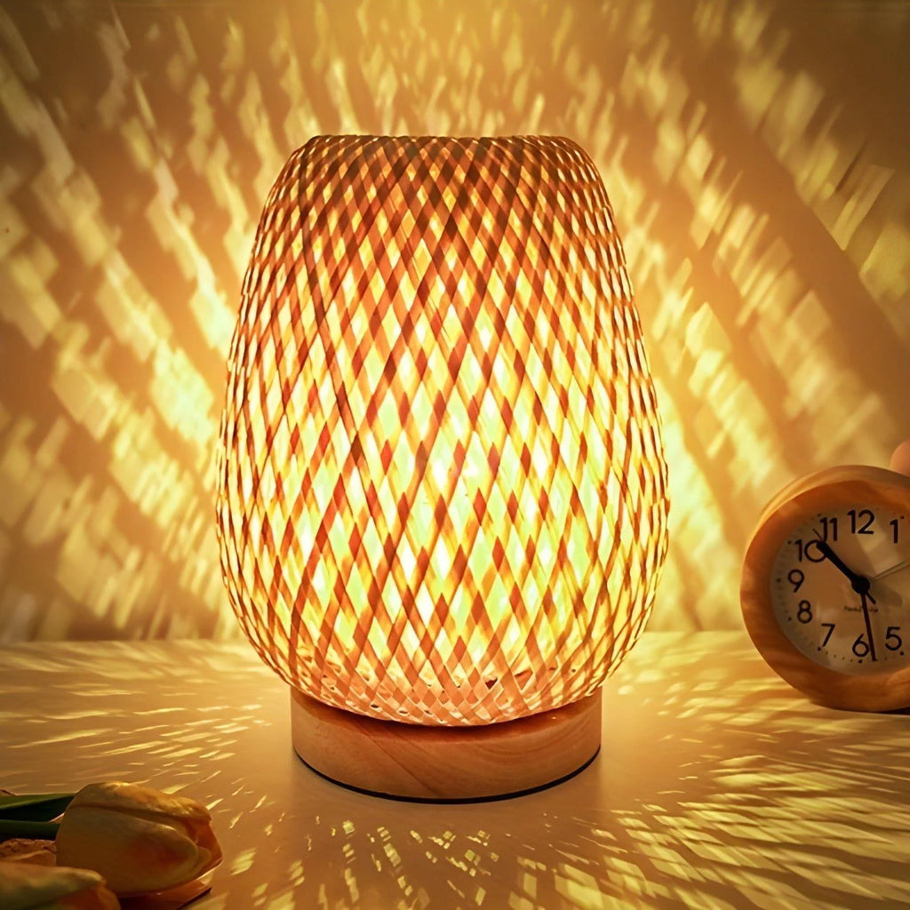 Table Lamp | Natural Bamboo, USB-Powered & Energy-Efficient