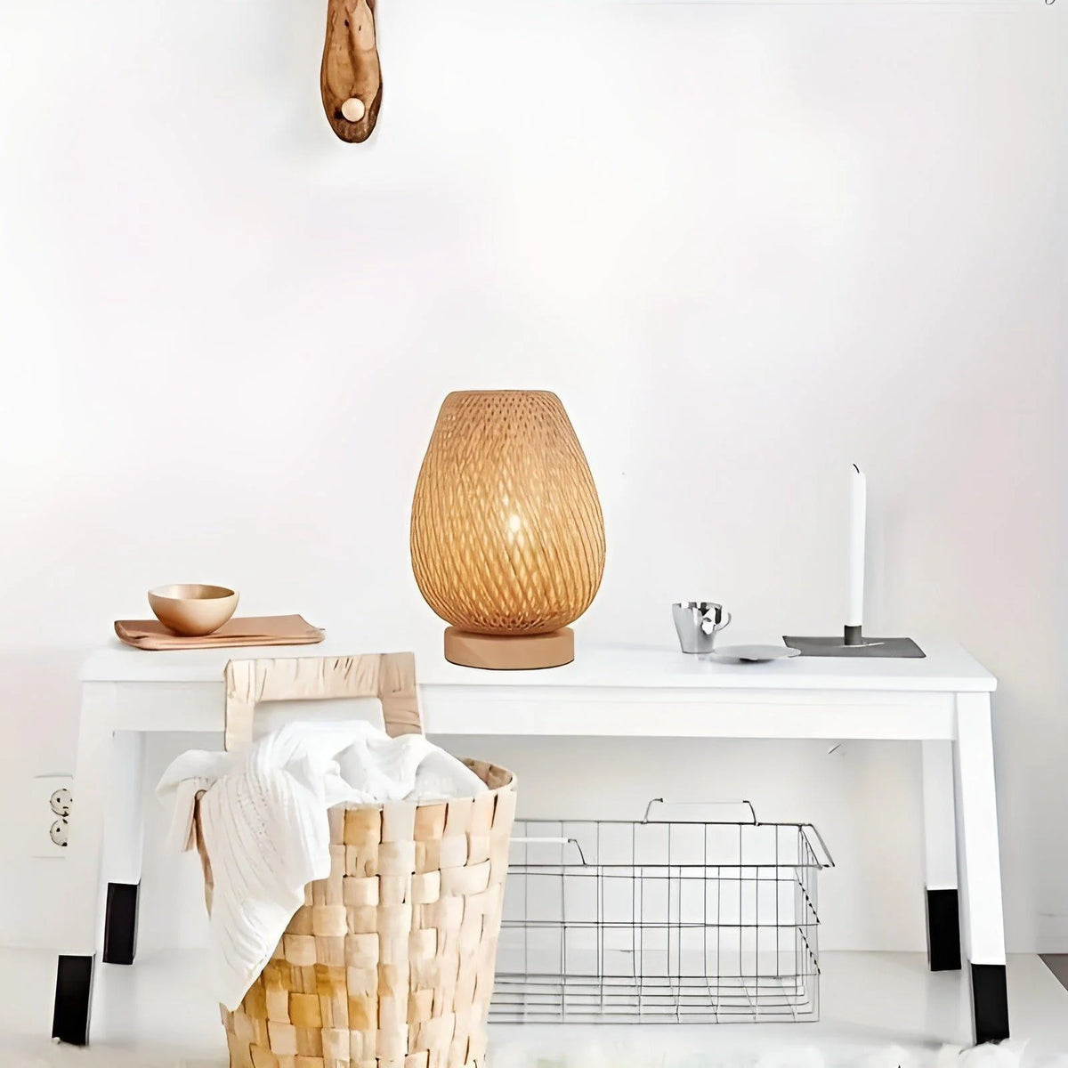 Table Lamp | Natural Bamboo, USB-Powered & Energy-Efficient