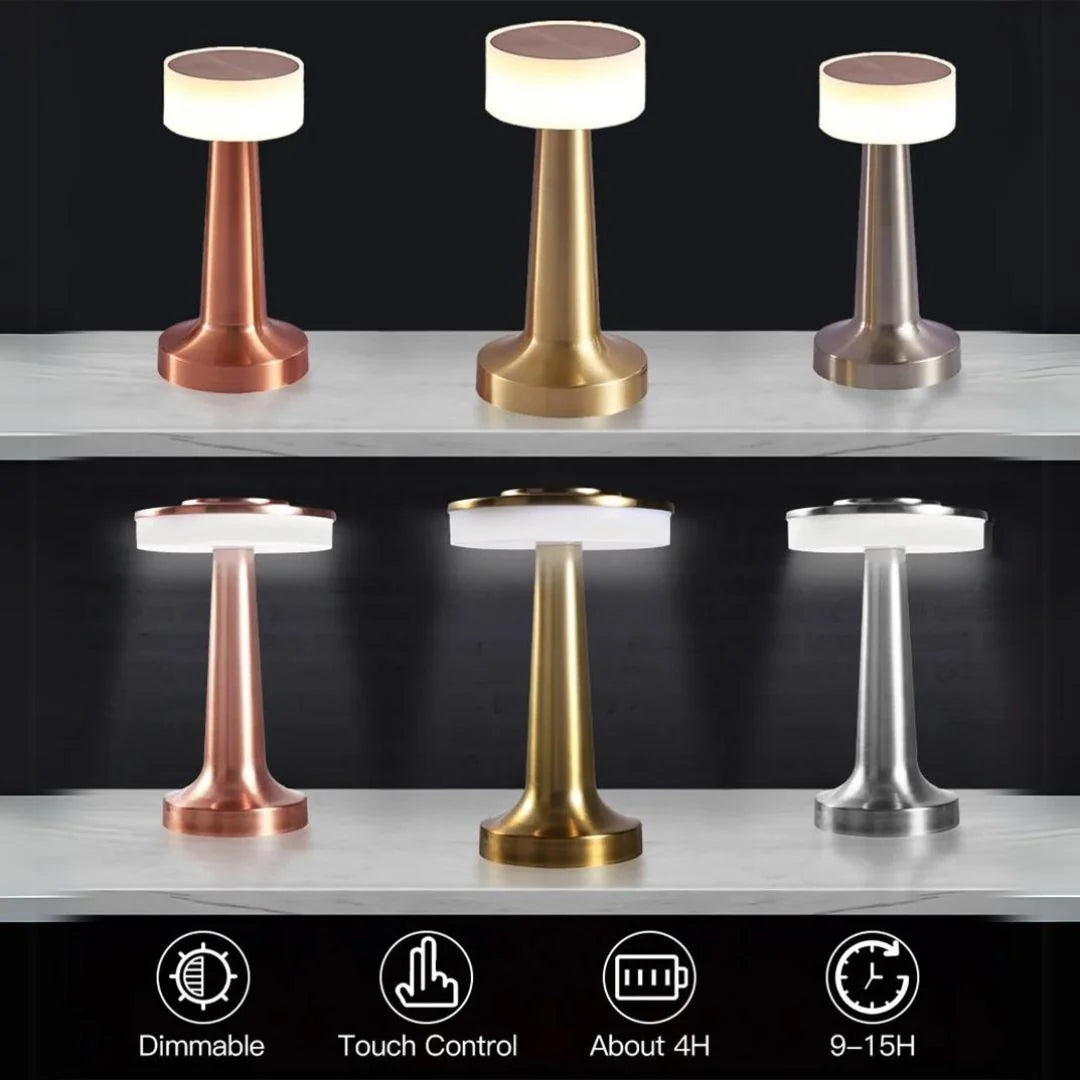 Table Lamp | Three-Level Dimming & USB Charging | Portable
