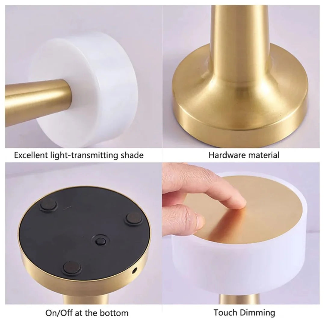 Table Lamp | Three-Level Dimming & USB Charging | Portable
