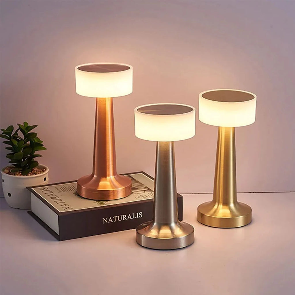 Table Lamp | Three-Level Dimming & USB Charging | Portable