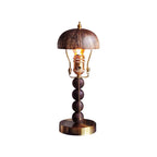Table Lamp | Turned Wood Candlestick Design | Dimmable with Compatible Bulbs