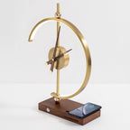Table Lamp | Wireless Charging & Clock | Maple Wood & Metal