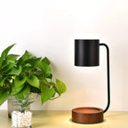 Table Lamp | Wood & Metal Candle Holder