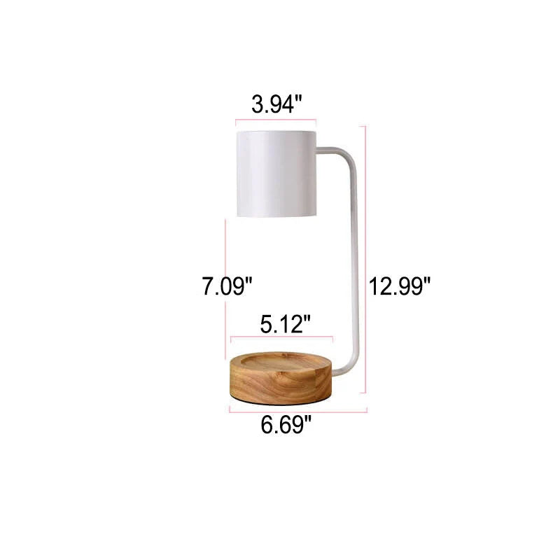 Table Lamp | Wood & Metal Candle Holder